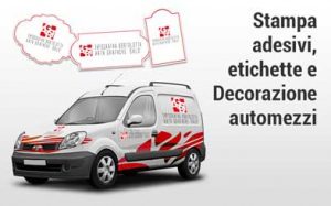 Stampa adesivi, etichette, decorazione automezzi aziendali