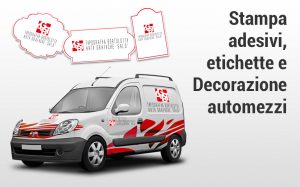Stampa adesivi, etichette, decorazione automezzi aziendali