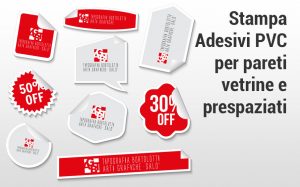 Stampa adesivi Pvc per pareti, vetrine e prespaziati